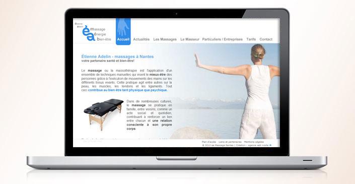 Site vitrine : Etienne Adelin Massages