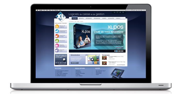 Site catalogue XL Soft - éditeur de logiciel de caisse pour commerces de détail réalisé par ivisite