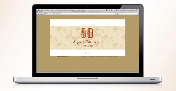 Site e-commerce Sophie Ducomte - boutique en ligne de bijoux artisanaux créée par ivisite