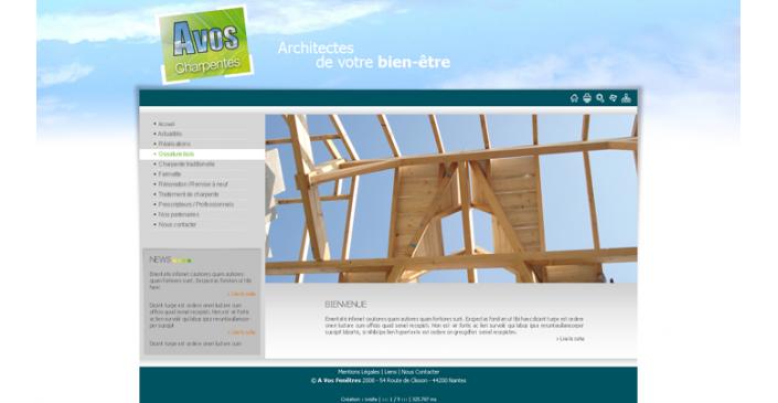 Site vitrine AVOS Fenêtres - menuisier poseur de fenêtres à Nantes créé par ivisite