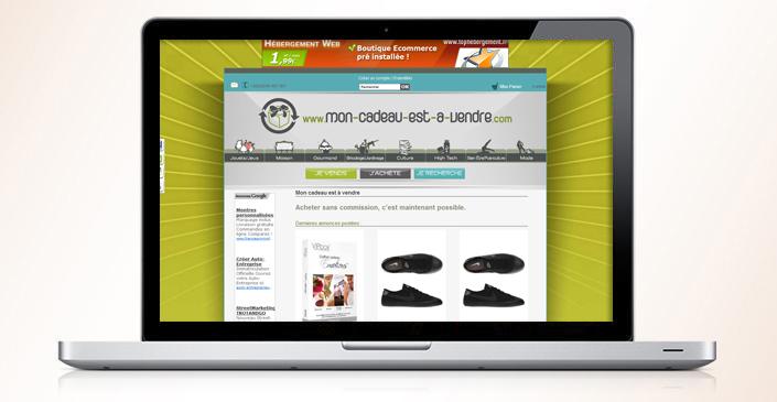 Site marchand Mon Cadeau est à Vendre - marketplace de revente de cadeaux réalisée par ivisite