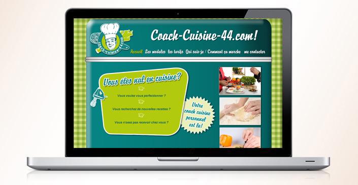 Site vitrine Coach Cuisine 44 - cours de cuisine à domicile à Nantes créé par ivisite