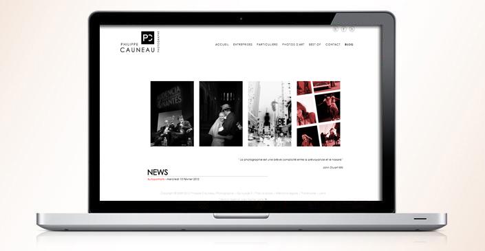 Site vitrine Philippe Cauneau - photographe professionnel à Nantes créé par ivisite
