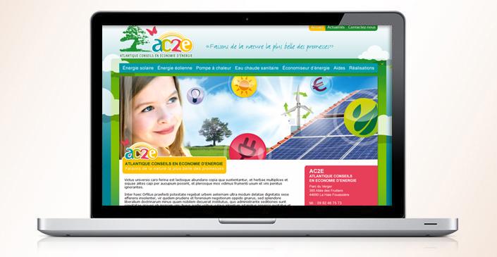 Site vitrine AC2E44 - conseil en économie d'énergie à La Chapelle-Heulin créé par ivisite